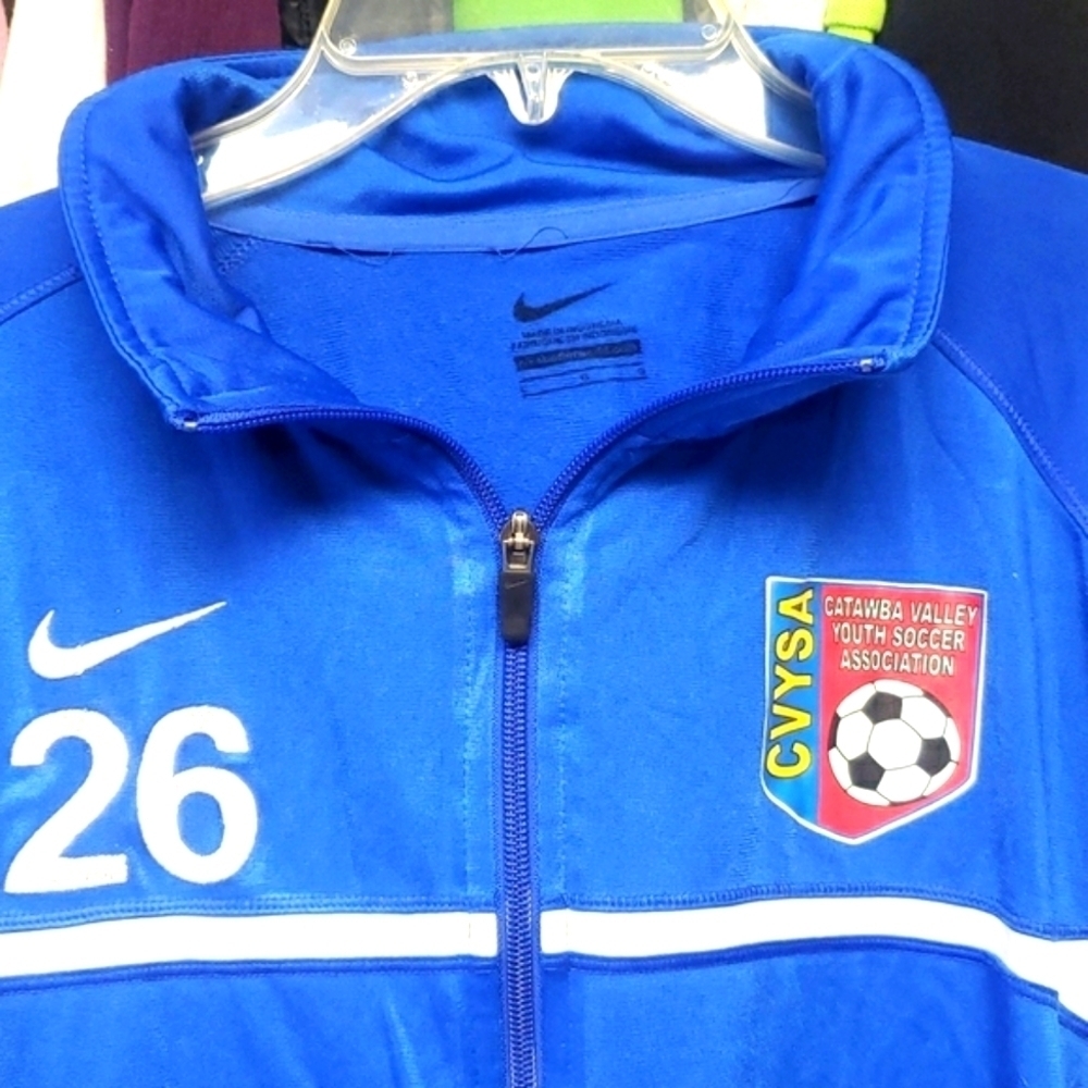 𝅺Nike Blue Large Zip Up Jacket Lightweight - Picture 3 of 4